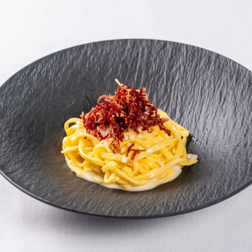 Tagliolini con Culatello DOP croccante